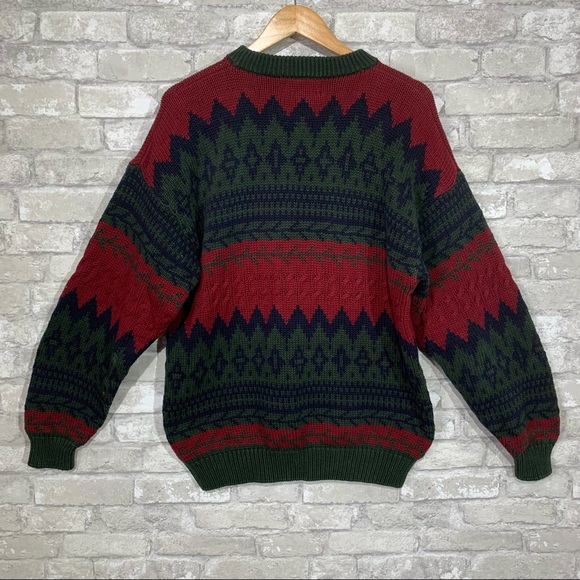 Woods & Gray Men's XL Grandpa Sweater 100% Cotton Crewneck Tight Knit - Picture 2 of 6